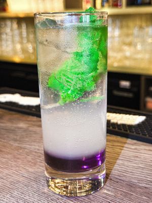 MOCKTAIL DU MOIS : 
Sirop de lavande, jus de citron vert frais, limonade et menthe fraiche at Madrediosa in Montpellier