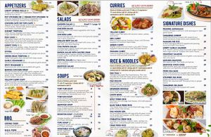 menu page 2 at Blue Table Thai Cuisine in Bakersfield