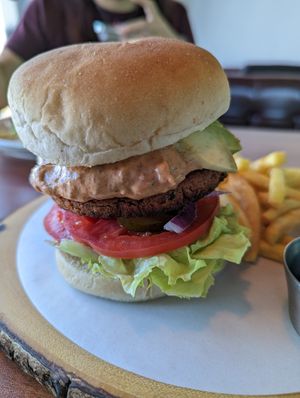 Chipotle burger at Avec in Jeju