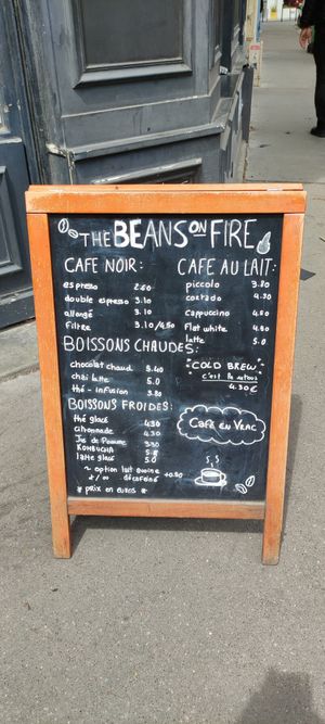 Drinks at The Beans on Fire in Paris