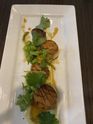 Vegan scallops   at Zeitgeist Restaurant & Bar in Duluth