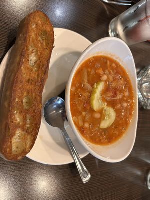 Cauliflower White Bean Soup  at Zeitgeist Restaurant & Bar in Duluth