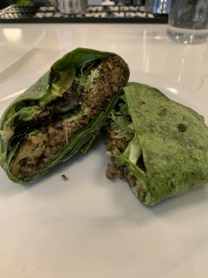 This black bean mushroom wrap benefited a local charity!   at The Stockpot in Norfolk