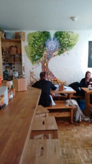 seating at Wild Food Cafe in London