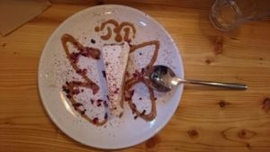 raw vegan cake  at Wild Food Cafe in London