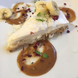 Raw banoffee pie  at Wild Food Cafe in London