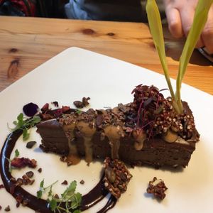 chococake...a true bomb! at Wild Food Cafe in London