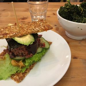 burger at Wild Food Cafe in London
