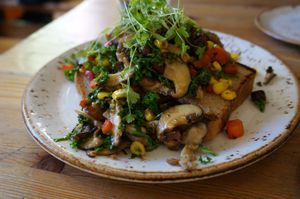 Wild Mushrooms on Toast at Wild Food Cafe in London