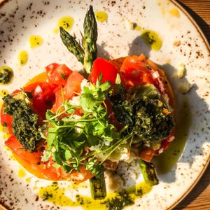 Pumpkin bruscetta at Wild Food Cafe in London