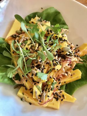 Chickpea tofu salad at Wild Food Cafe in London