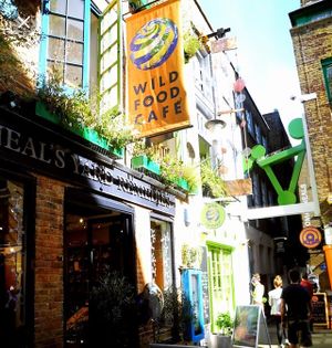Entrance at Wild Food Cafe in London