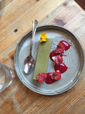 White chocolate and pistachio  at Wild Food Cafe in London