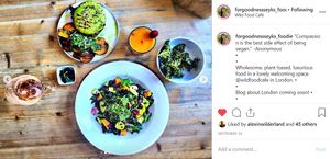 Menu sampling! at Wild Food Cafe in London