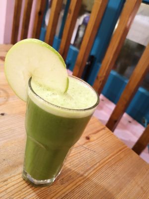 Vibrant Green Juice at Wild Food Cafe in London