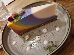 Rainbow Cheescake at Wild Food Cafe in London