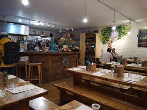 Inside at Wild Food Cafe in London