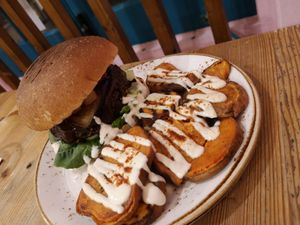 Samurai Burger at Wild Food Cafe in London