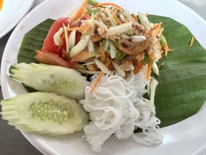 Papaya salad   at Saman Islam in Bangkok