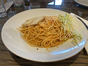 Vegan psta caprese with tofu  at Das Alpenhaus Kaprun in Kaprun