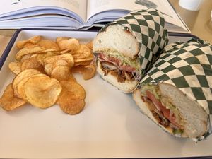 Mushroom Po Boy  at Golden Goods Sandwich & Bake Shop in Hood River