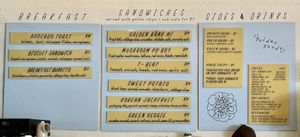 Here’s the menu   at Golden Goods Sandwich & Bake Shop in Hood River