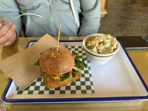 Katsu Curry Tofu sandwich (it was on special)  at Golden Goods Sandwich & Bake Shop in Hood River