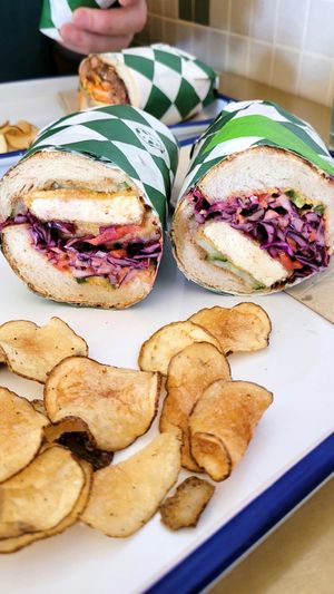 Tofu banh mi at Golden Goods Sandwich & Bake Shop in Hood River