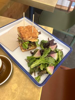 Brekkie sando  at Golden Goods Sandwich & Bake Shop in Hood River