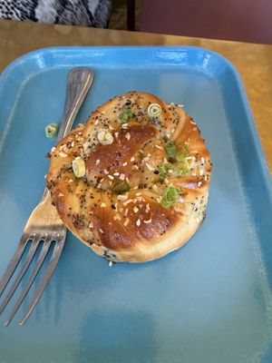 Everything bagel bun   at Golden Goods Sandwich & Bake Shop in Hood River