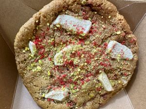 Pistachio white chocolate cookie  at Golden Goods Sandwich & Bake Shop in Hood River