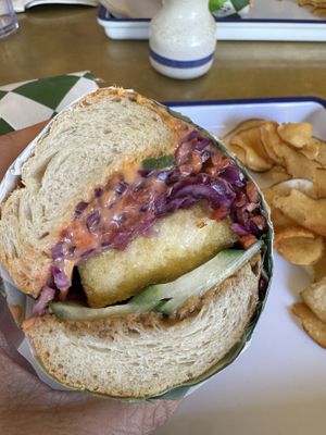 Golden Banh Mi  at Golden Goods Sandwich & Bake Shop in Hood River
