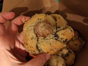 Garlic knot at Squatcho's in Rochester