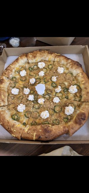 Jalapeno popper pizza at Squatcho's in Rochester