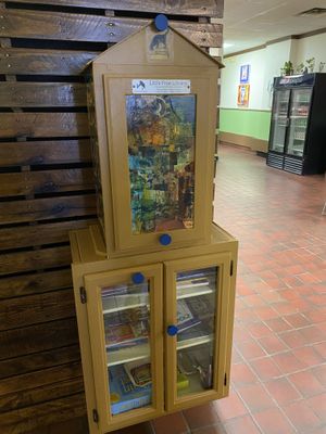 Little Free Library within Squatcho’s! So cool   at Squatcho's in Rochester