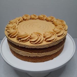 PLANT BASED CARAMEL CAKE 
Double layer plant-based caramel cake with plant-based caramel cream cheese frosting                                         at Constant Craving Cakes in West Gosford