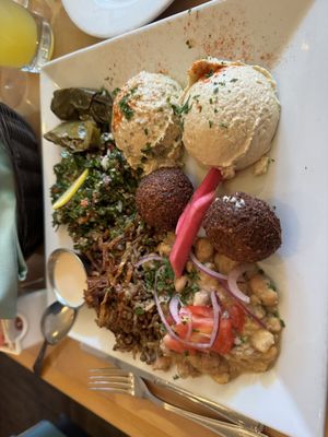 Vegetarian sampler platter   at The Pita House in Alexandria