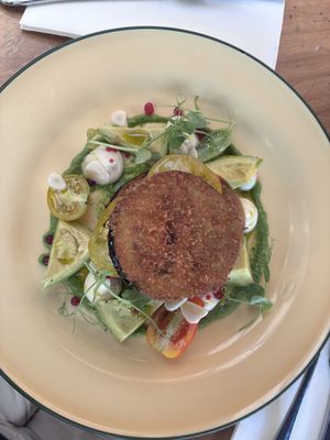 Fried aubergine   at Aqua Restaurant and Bar in Whangarei