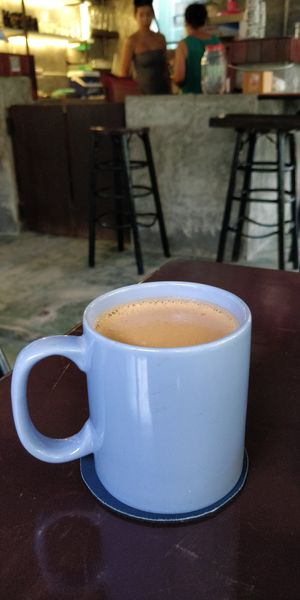 Thai tea at Habitat Bar & Veg Restaurant in Koh Lanta