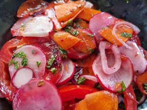Sweet & Tangy Raw Salad at Habitat Bar & Veg Restaurant in Koh Lanta