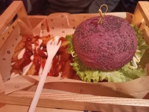 Flower burger + patatas buenas at Flower Burger in Trento