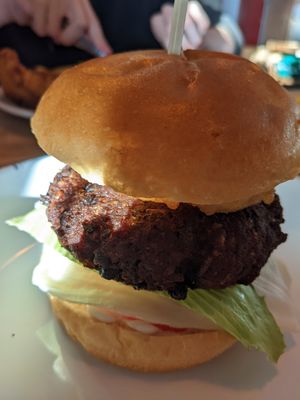 Falafel burger at Kim's Kitchen in Manchester