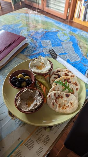 Meeze platter at Kardamom & Koffee in Kampala