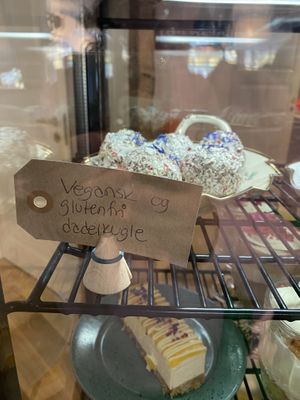 Vegan and gluten-free cake.  at Café Mommy & Me in Koege