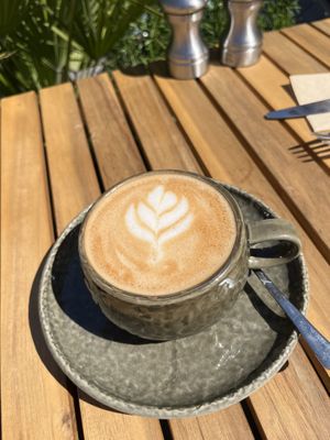 Oatmilk cappuccino   at Café Mommy & Me in Koege