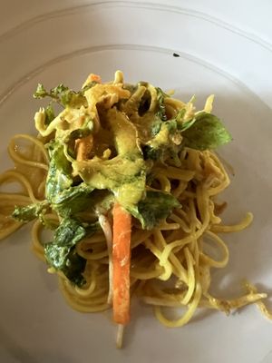 Laksa (only a bit of it)   at Green Mantis in New Delhi