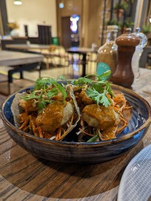 Palm heart tacos at Common Grounds in Dubai