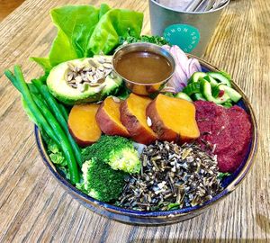 Autumn harvest bowl at Common Grounds in Dubai