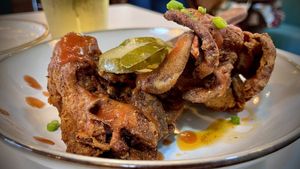 Hot and spicy shrooms.   at Donna Jean - Sherman Oaks in Sherman Oaks