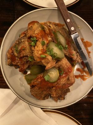 Fried oyster mushrooms  at Donna Jean - Sherman Oaks in Sherman Oaks